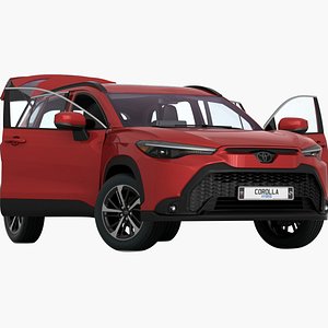 3D Toyota Corolla Cross Hybrid 2023 Opening doors and trunk