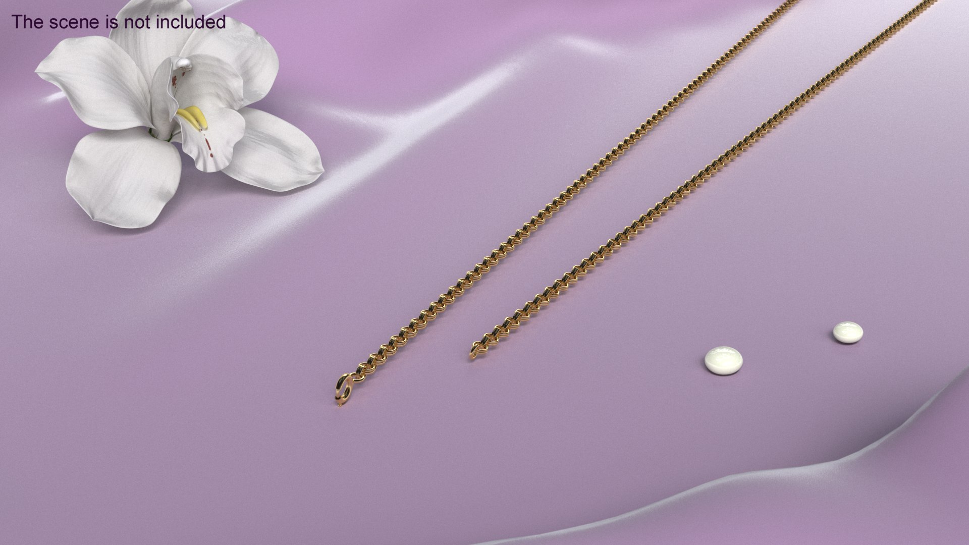 Rolo Jewelry Chain Gold Model - TurboSquid 2245085