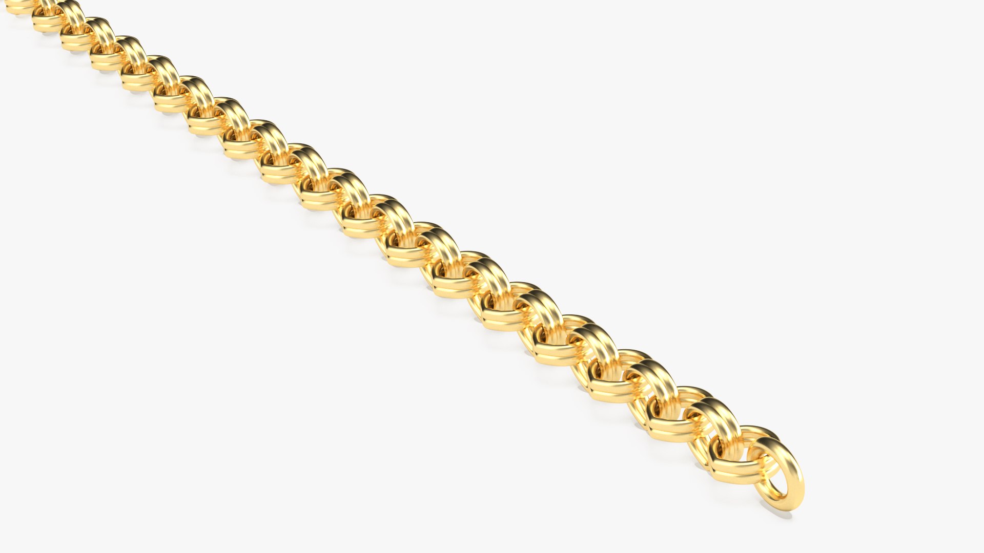 Rolo Jewelry Chain Gold Model - TurboSquid 2245085