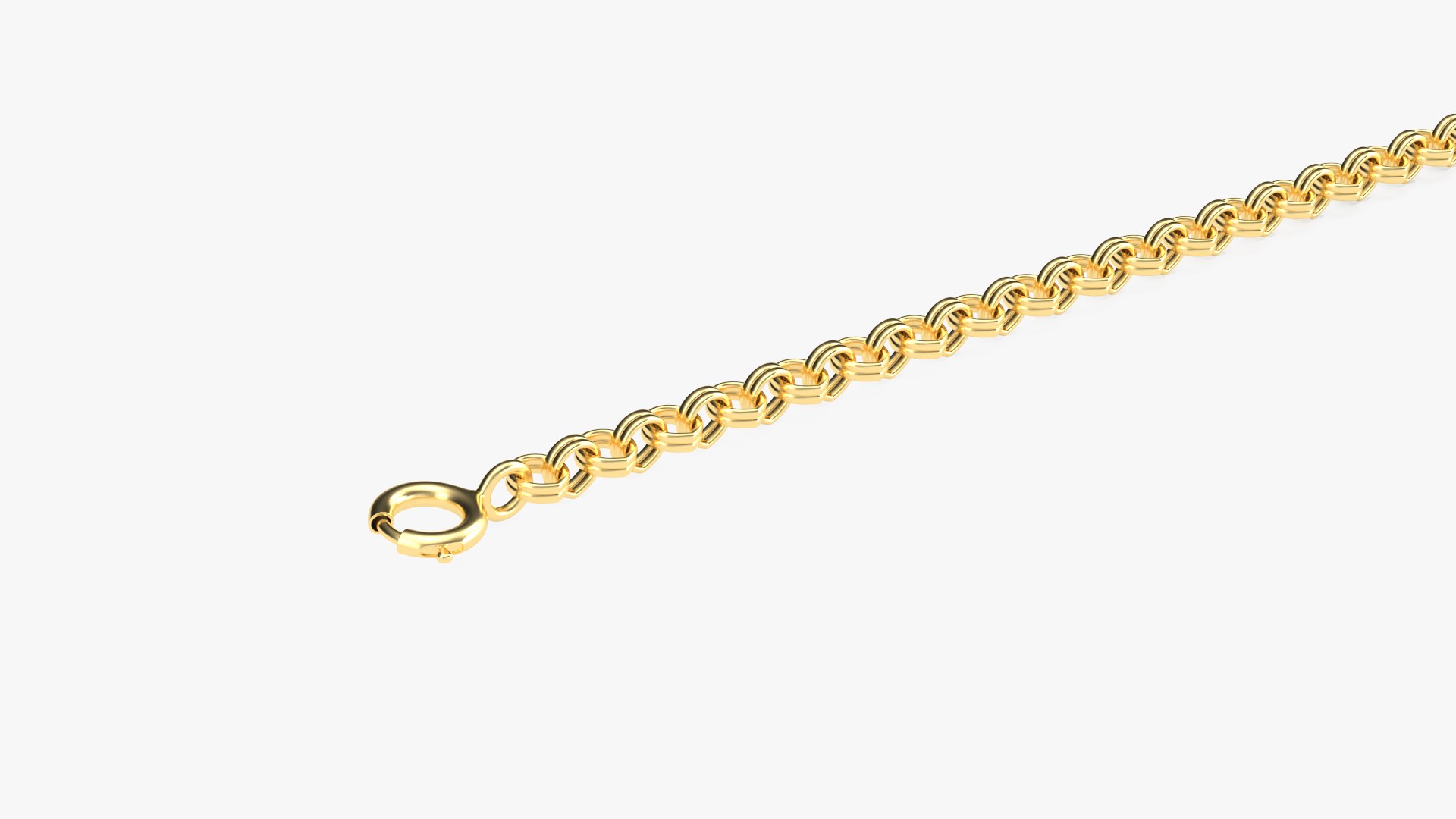 Rolo Jewelry Chain Gold Model - TurboSquid 2245085