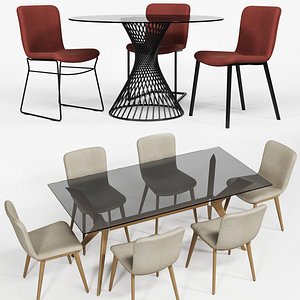 Calligaris ANNIE chair VORTEX TOKYO table