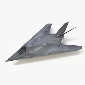 Combat Stealth Fighter Jet Rigged for Cinema 4D 3D model