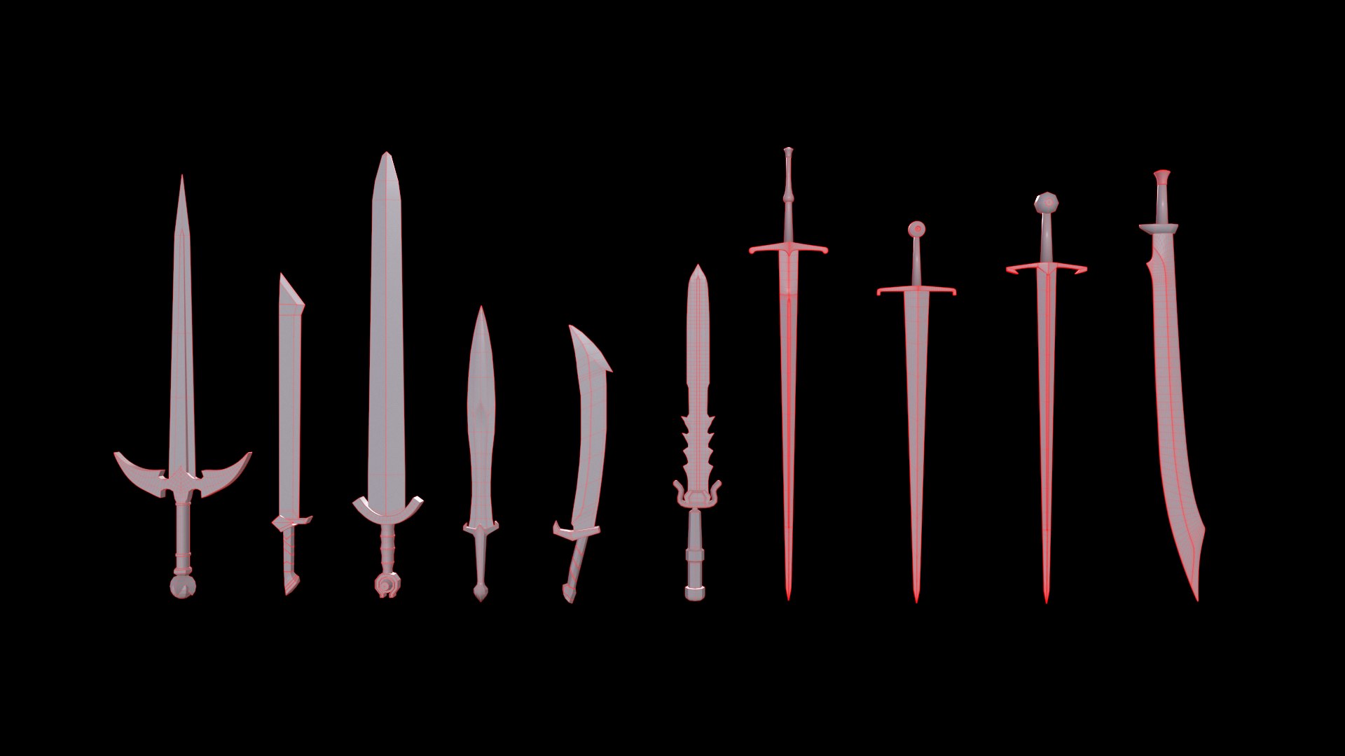 100 Medieval Swords Collection Base Mesh 3D Model - TurboSquid 2361945