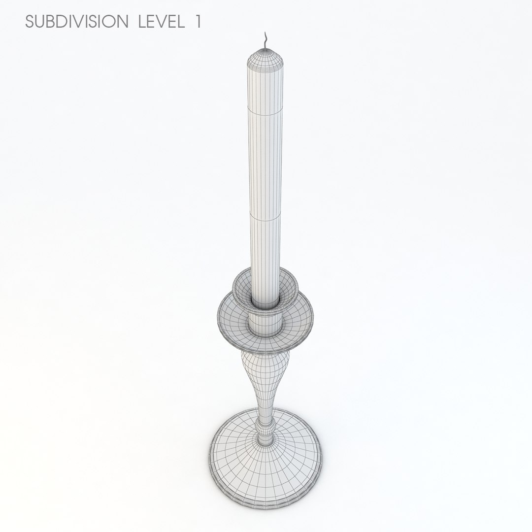 Candle Candlestick 3d Obj