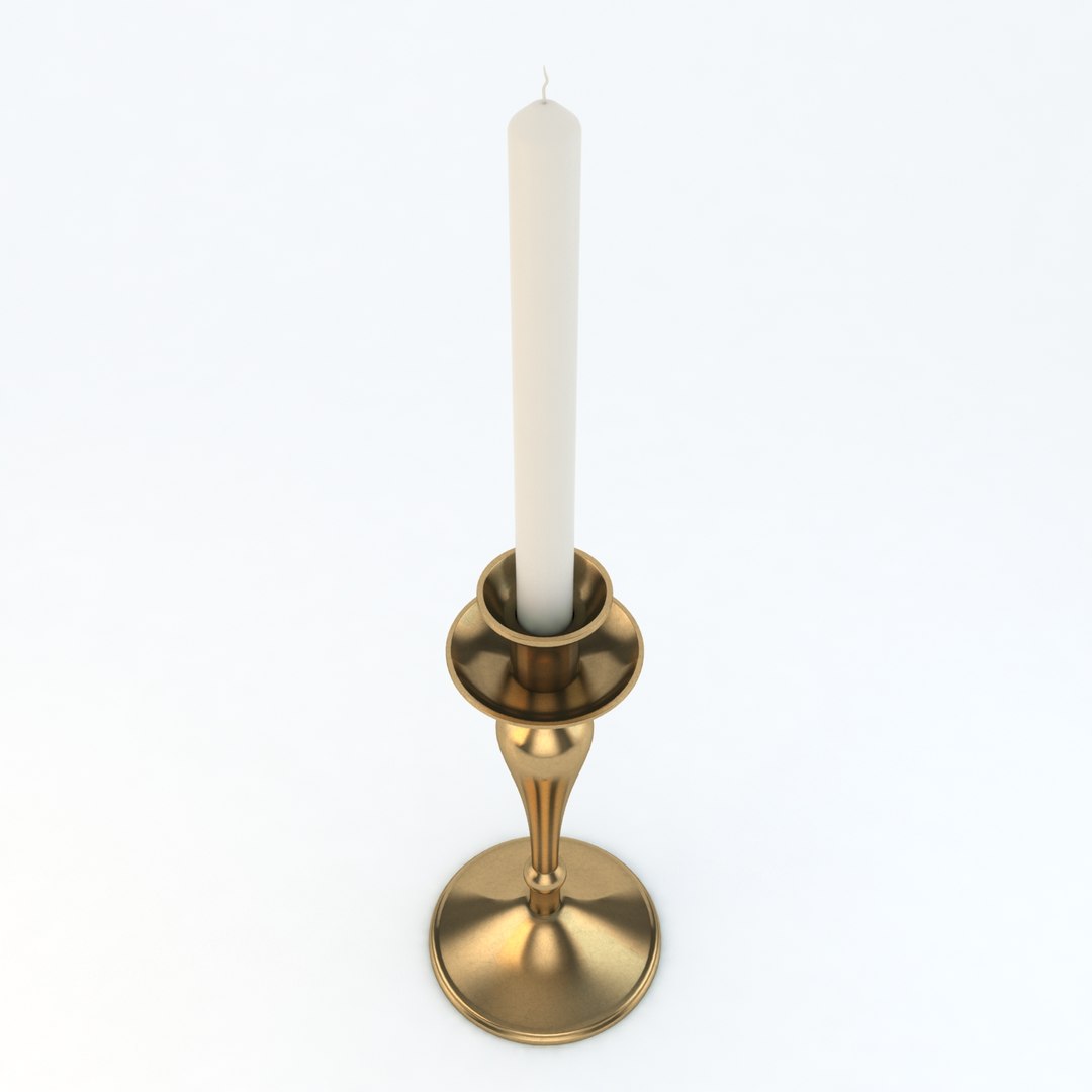 Candle Candlestick 3d Obj