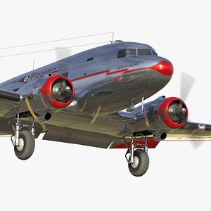 DC3 American Airlines Vintage 3D model