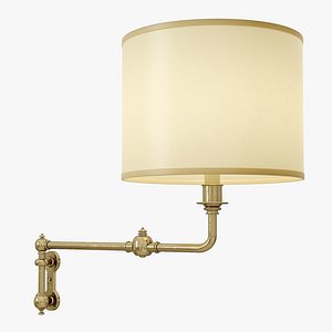 3D 1stdibs Selection brass swing arm sconce model