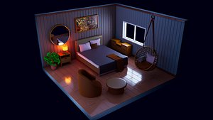 Isometric Bedroom 3D model
