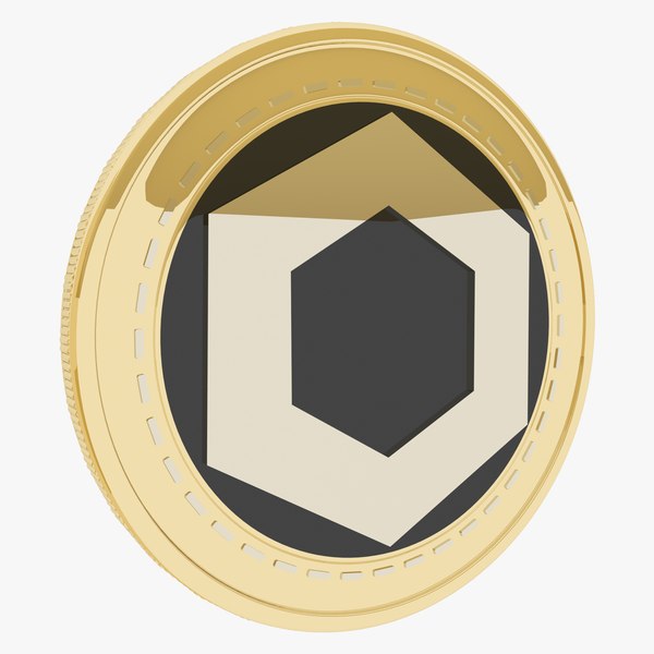 Chainlink Cryptocurrency Gold Coin 3D model