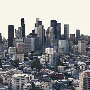 3D cityscape scene highrise model