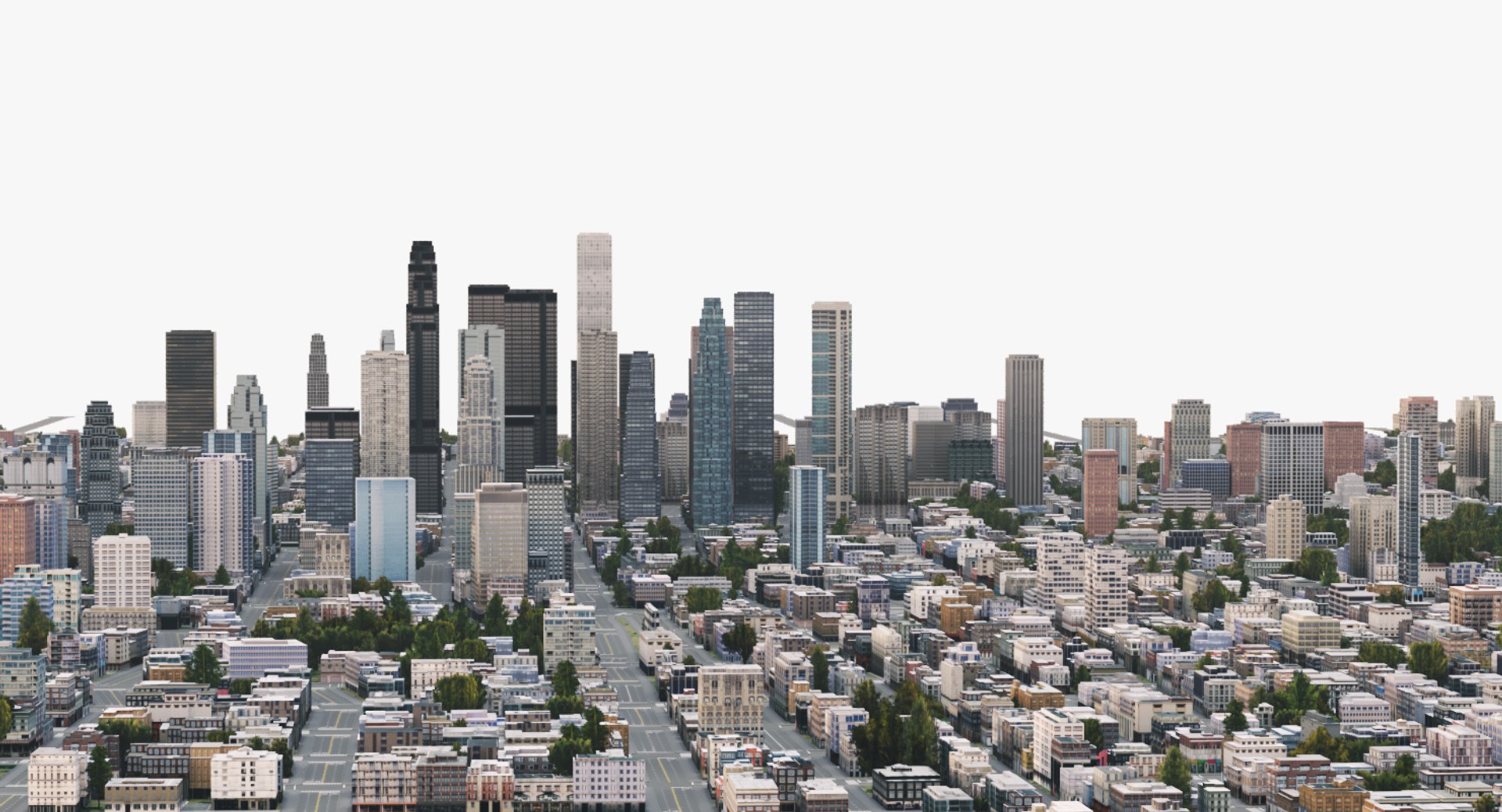 3D Cityscape Scene Highrise Model - TurboSquid 1204792