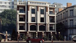 Neo Classical Residential Building Exterior Animation SKP Lumion