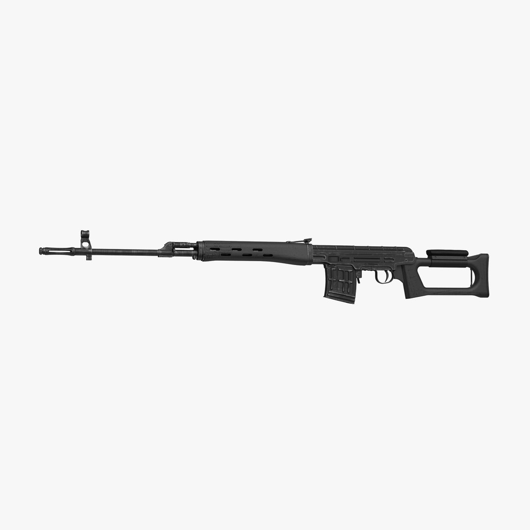 Dragunov Sniper Rifle SVD 2 3D model preview