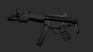 H&K MP5A3 with TacLight - Detailed Highpoly model
