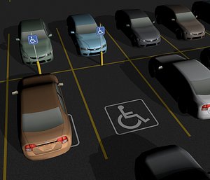 3d model parking lot