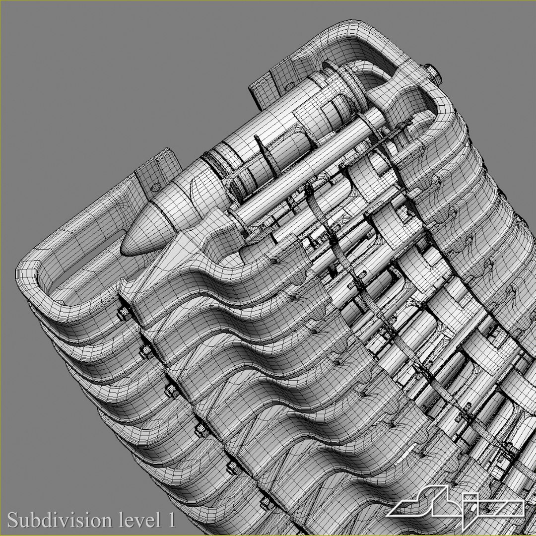 3d Model Apache Helicopter M230 Chain