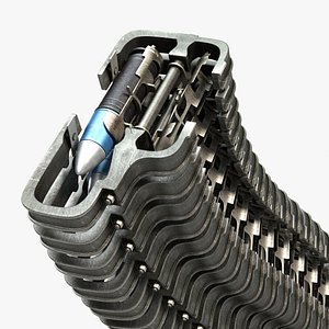 3d model apache helicopter m230 chain