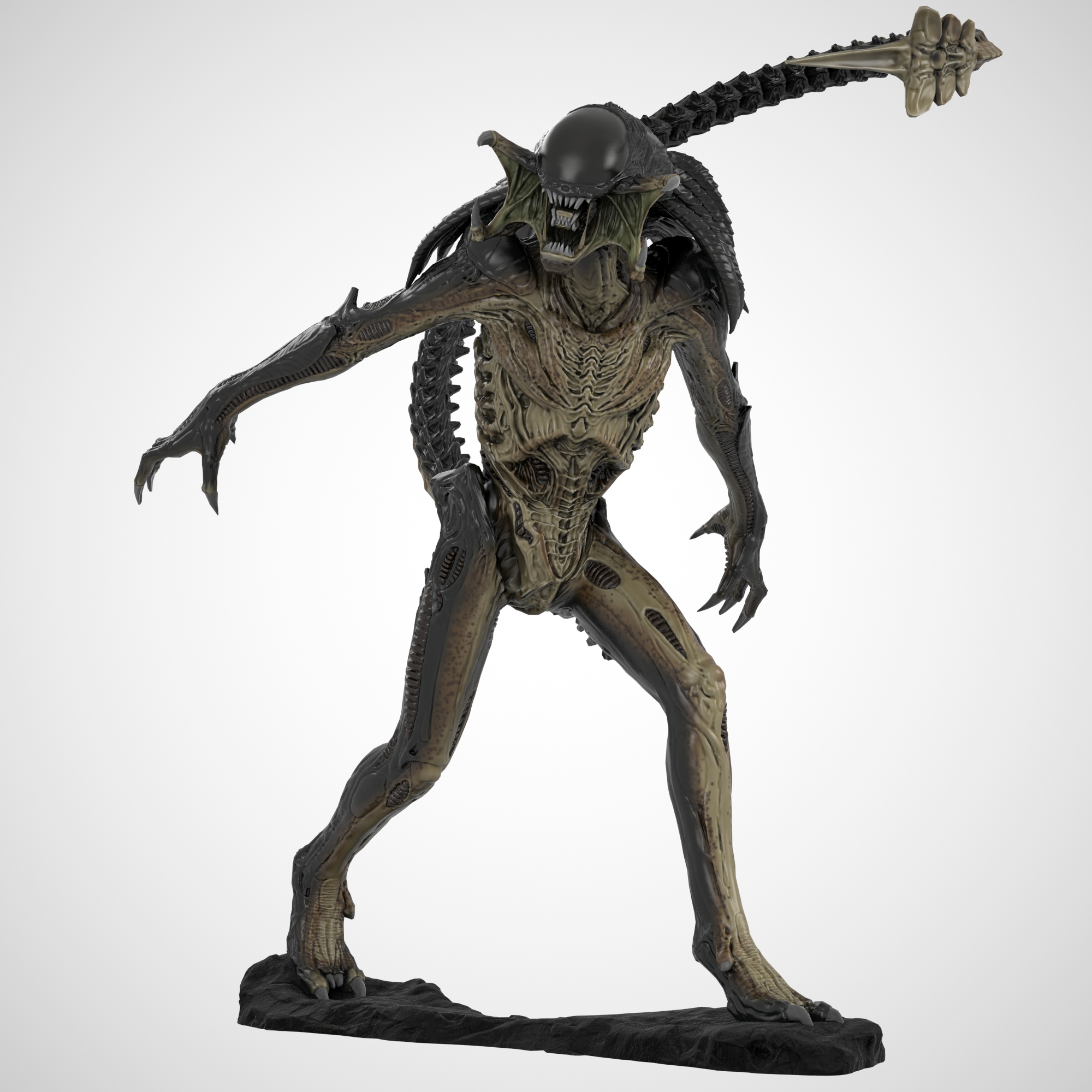 3d predalien maquette sculpture model