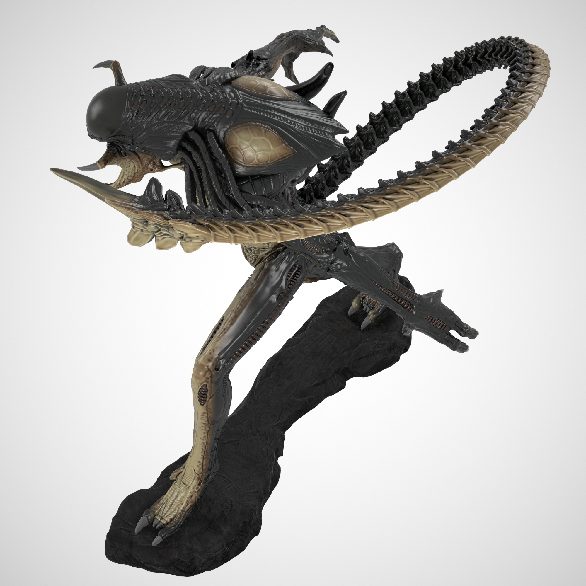3d predalien maquette sculpture model