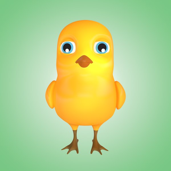 3d model chick cartoon animation