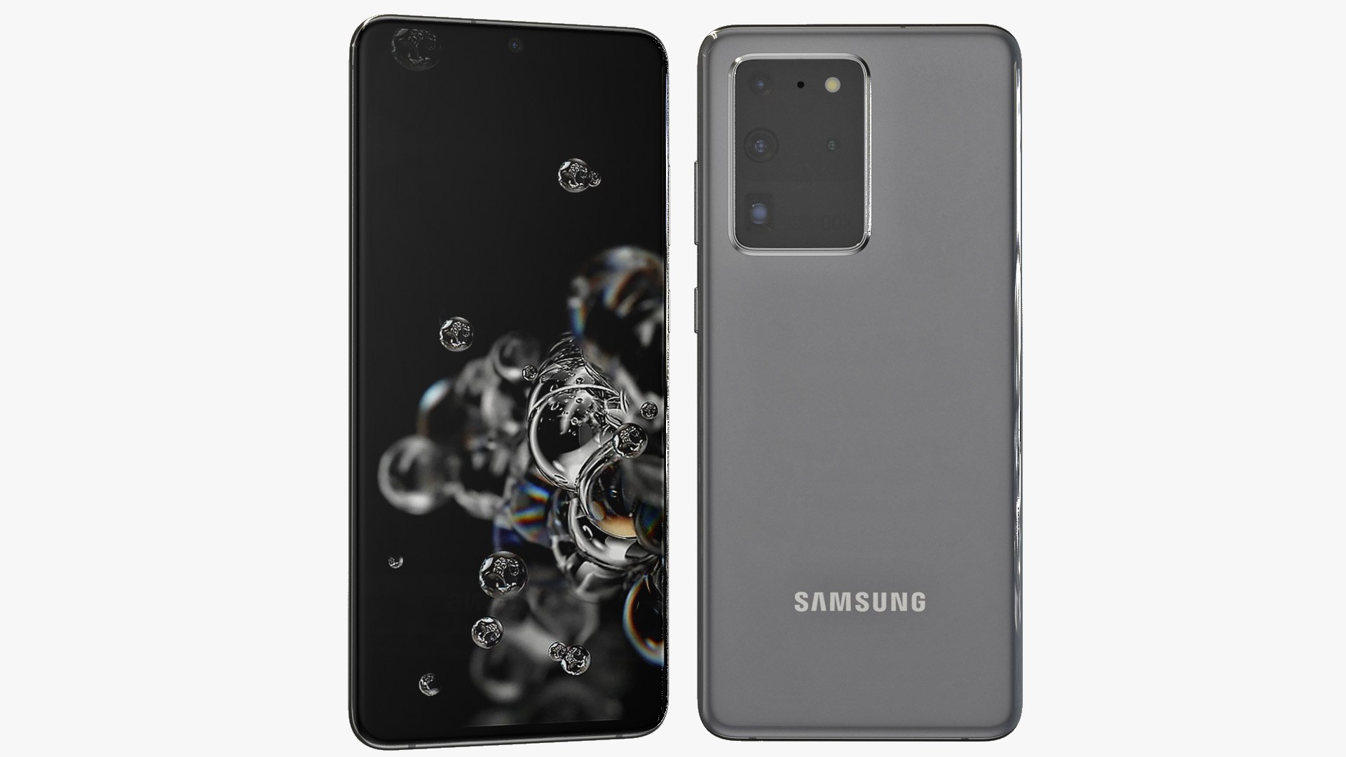 Samsung Galaxy S20 Ultra Grey 3D model preview