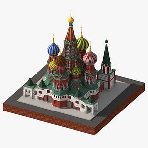 Saint Basil Cathedral Cartoon 3D model
