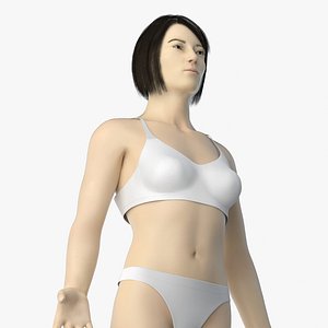 3D model Asian Female Body