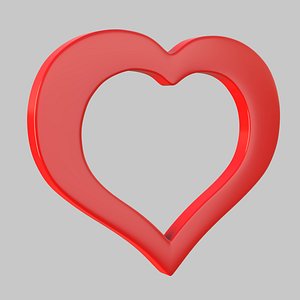 3D model Heart icon v 10