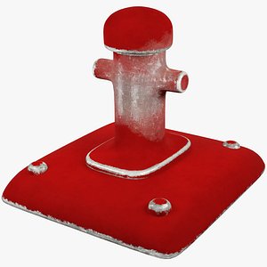 3D model bitt metalic