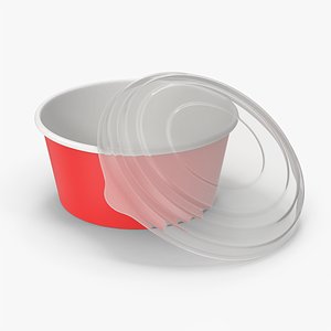 Red Food Cup Opened