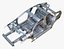 Car Frame Body Liftback Sedan M1 3D model