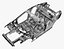 Car Frame Body Liftback Sedan M1 3D model