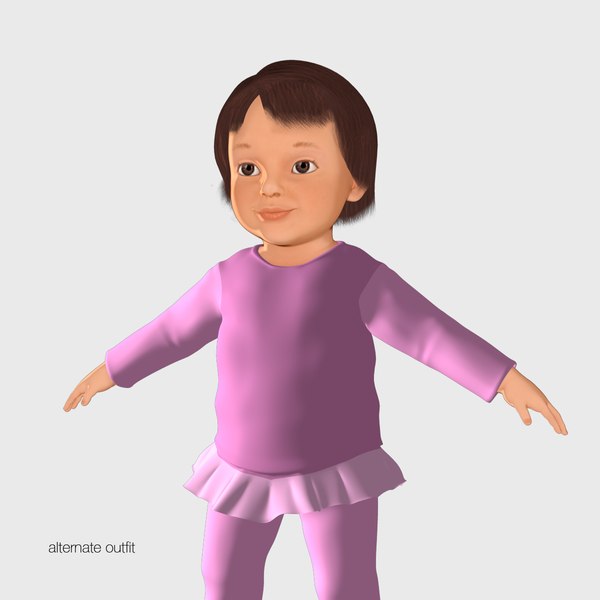 baby 12 months old 3d model