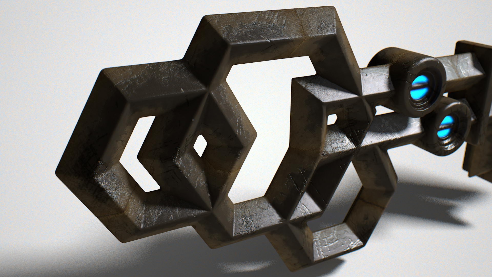 Ancient Metal Key 3d Obj