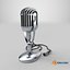 Chrome Vintage Studio Microphone with Cable