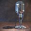 Chrome Vintage Studio Microphone with Cable