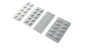 pills blister pack 3D model