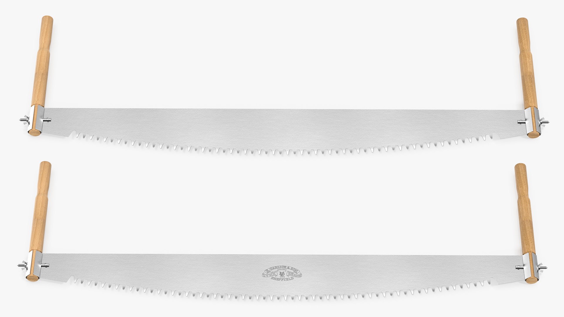 Two Person Lynx Brand 5ft Crosscut Saw 3D model preview