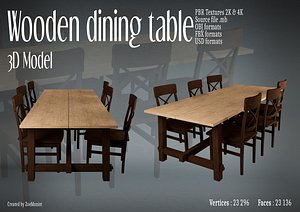 Wooden Dining Table 02