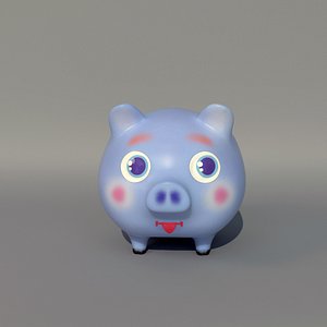 pig cartoon toon 3D