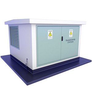 3D HV Electrical Transformer Compact Station 22