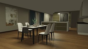 house interior Scene 3D