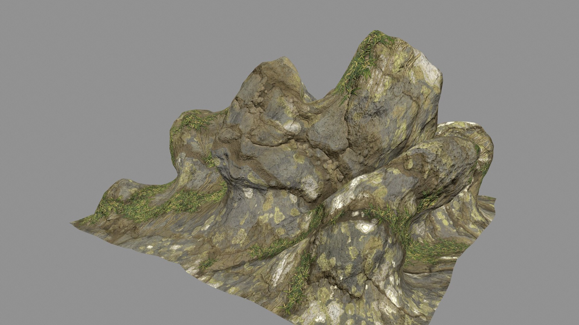 3D Moss Rock - TurboSquid 1293518