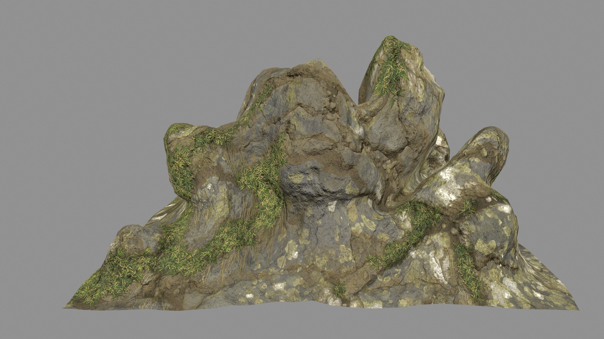 3D Moss Rock - TurboSquid 1293518