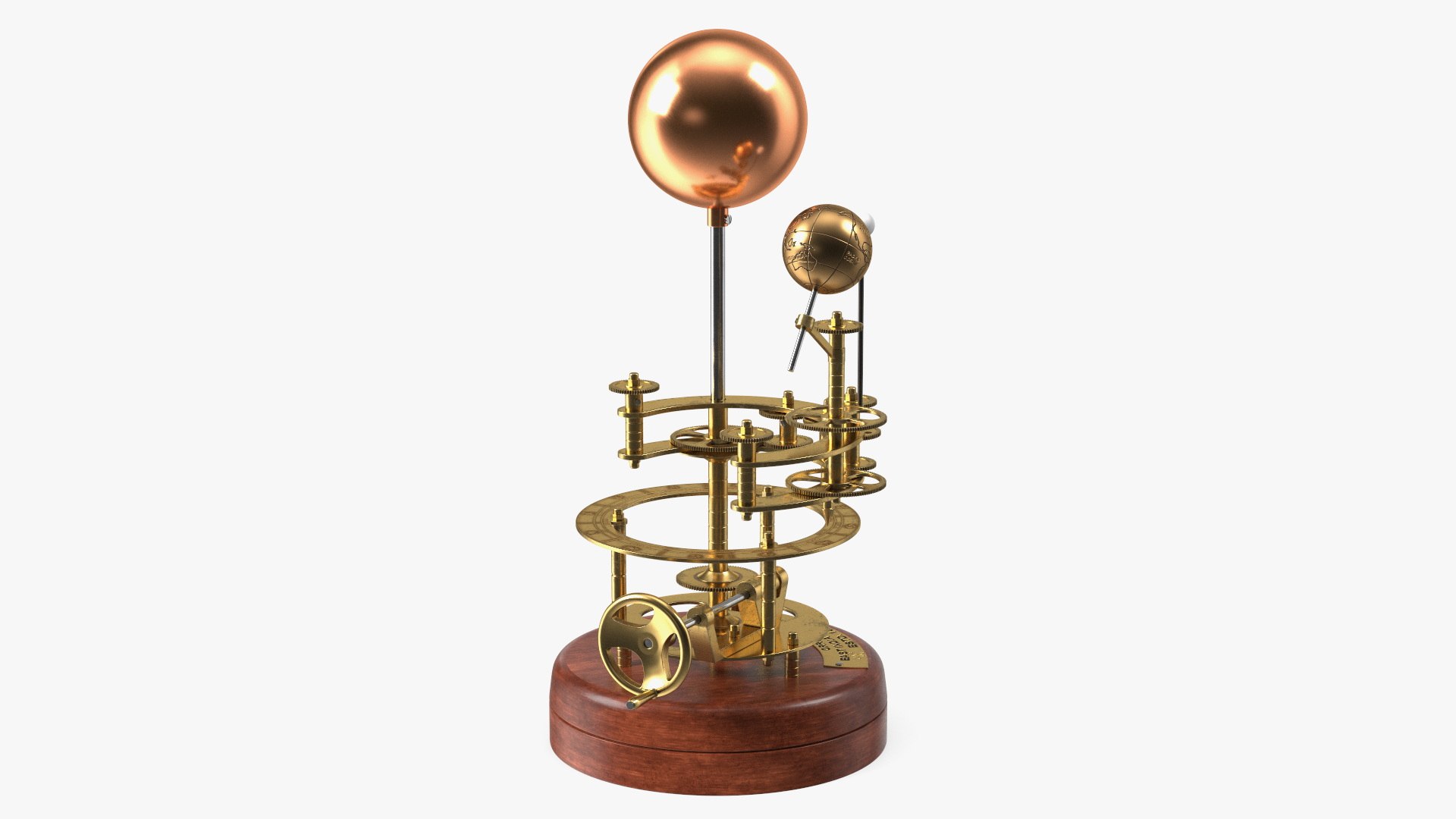 3D Antique Brass Orrery Solar System Rigged For Cinema 4D Model ...