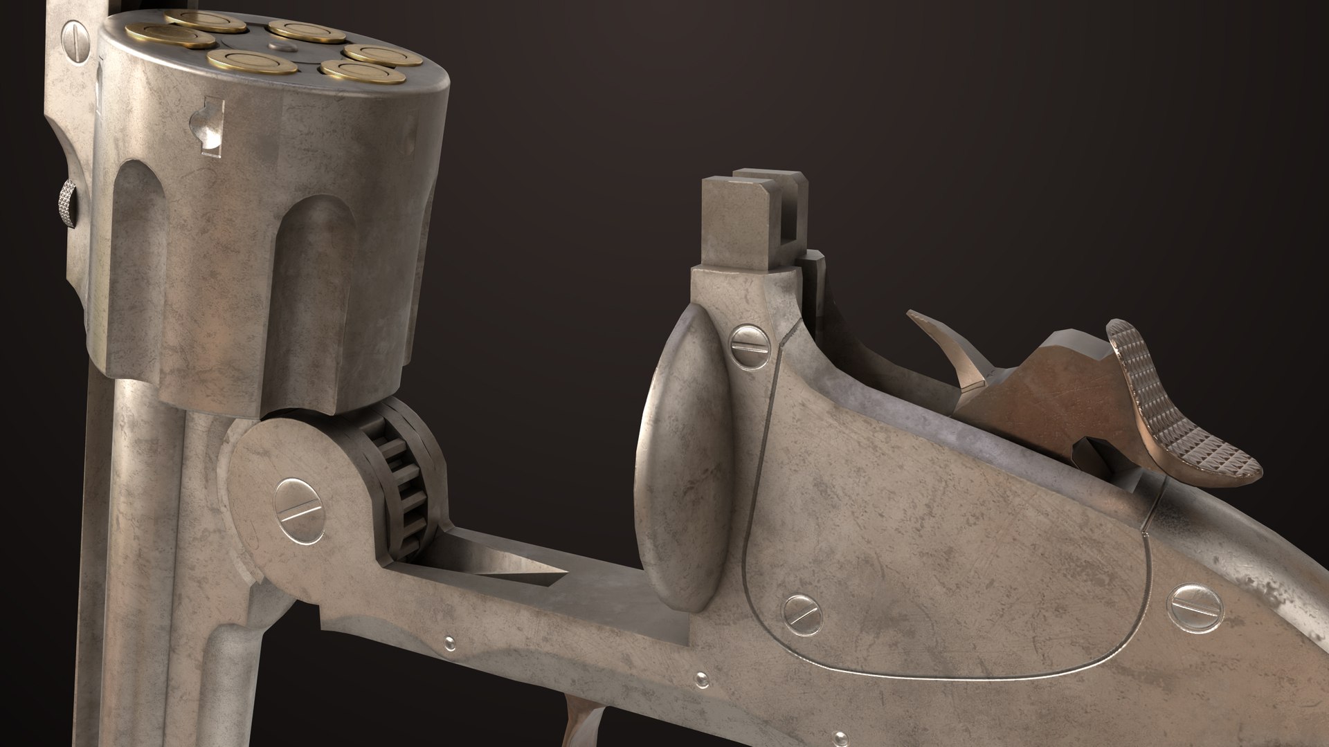3D Revolver 02 Silver Smith Wesson M3 All PBR Unity UE Textures ...