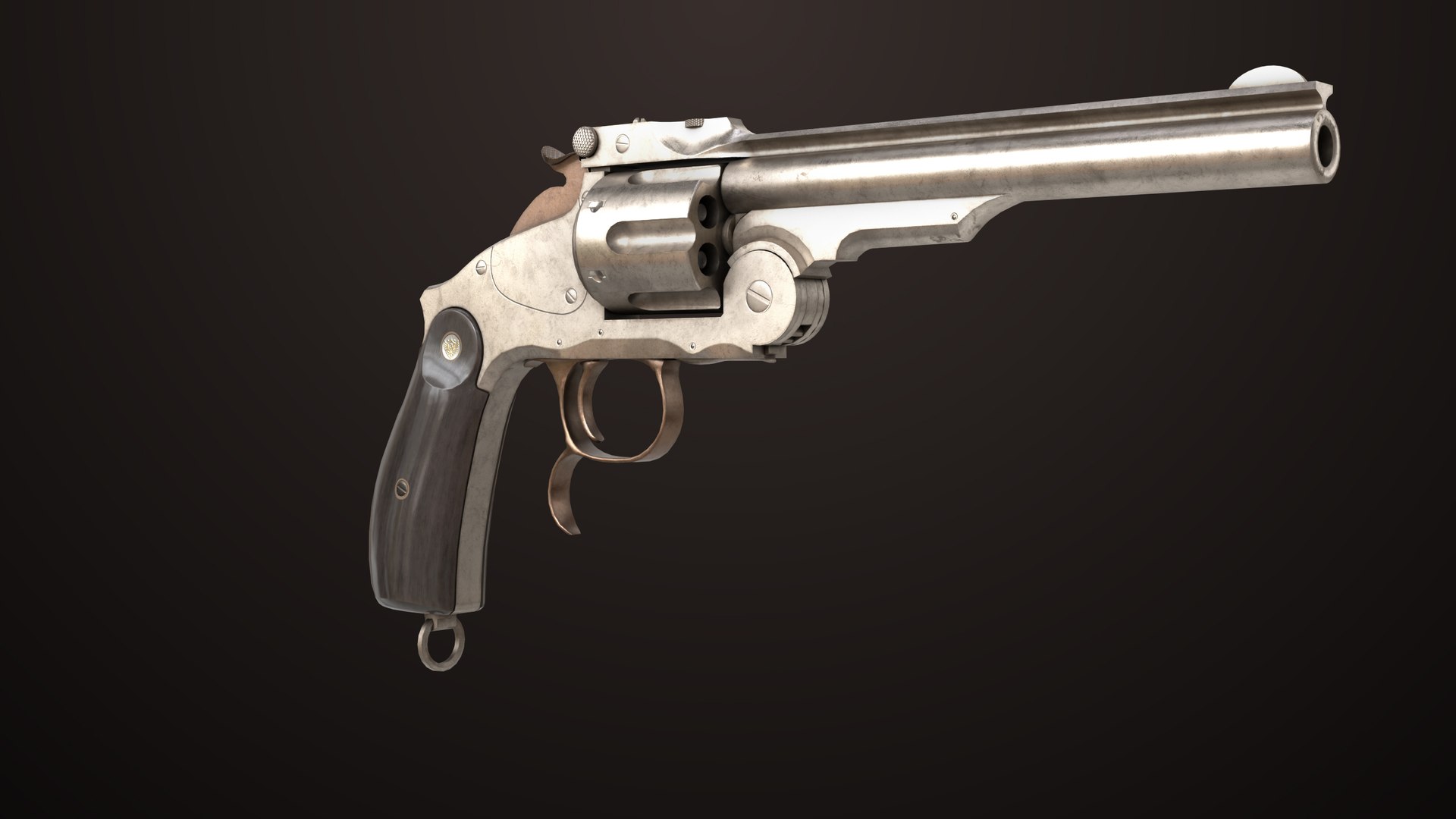 3D Revolver 02 Silver Smith Wesson M3 All PBR Unity UE Textures ...
