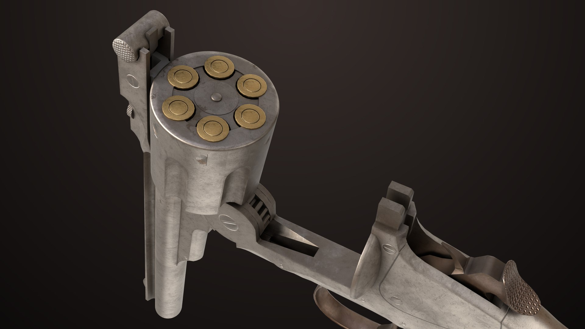 3D Revolver 02 Silver Smith Wesson M3 All PBR Unity UE Textures ...