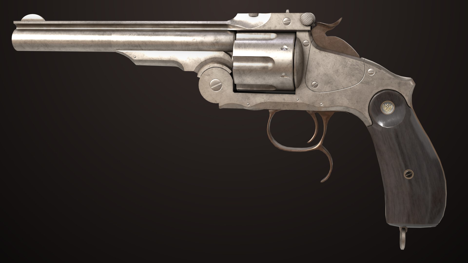 3D Revolver 02 Silver Smith Wesson M3 All PBR Unity UE Textures ...