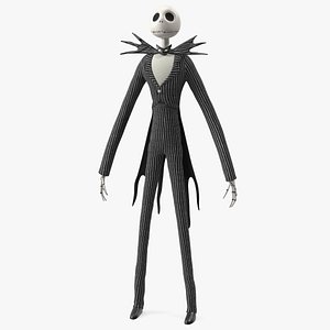 3D Jack Skellington Character A-pose